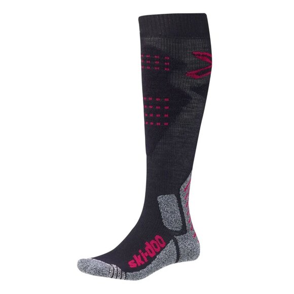 Ski-Doo Mens Raspberry Performance Midweight Snowmobile Socks Snocross Elastic - Picture 8 of 8